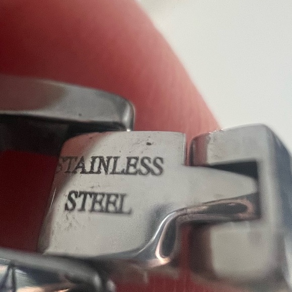 Zales Stainless Steel Link Bracelet - Picture 3 of 7